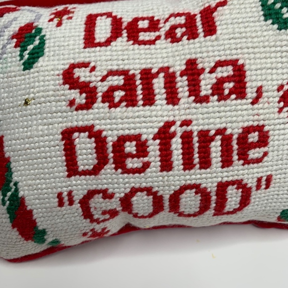 Other - Christmas Pillow Decor Dear Santa Define "Good"